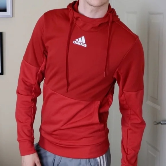 Men's Red Adidas Hoodie - Picture 1 of 4